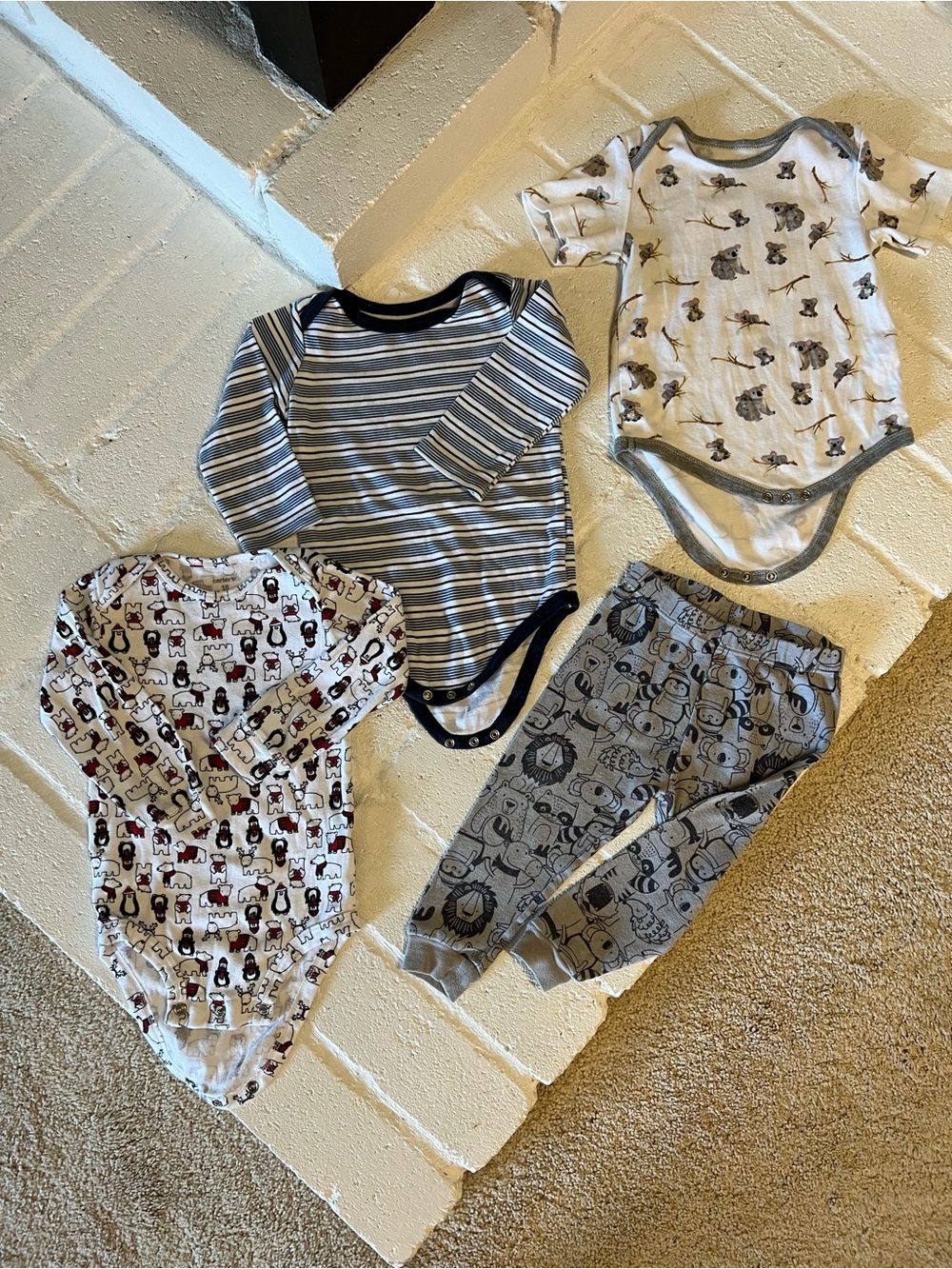 3 One Pieces & one pant 18M